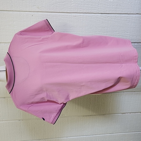 NICK DANGER Women's Pink Pull-Over Polo Shirt Golf Tennis Activewear Medium - Picture 2 of 7